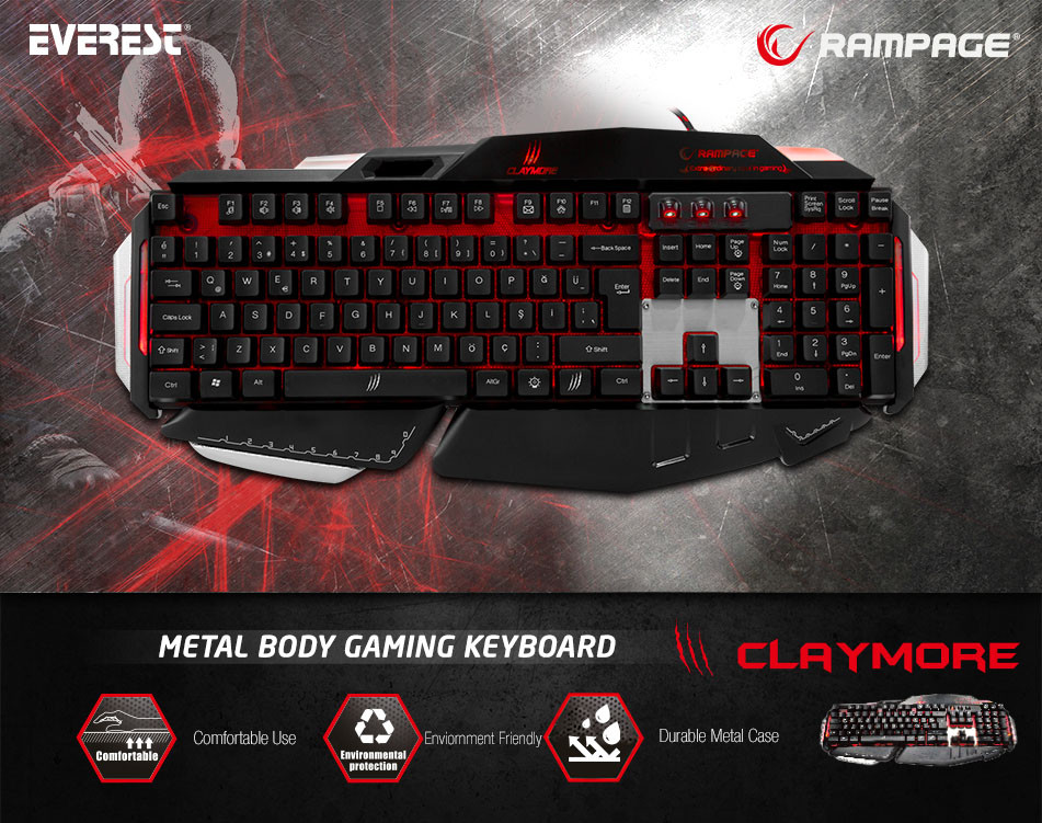 Tastatura gaming Rampage Claymore Tastatura gaming Rampage Claymore - Image 1
