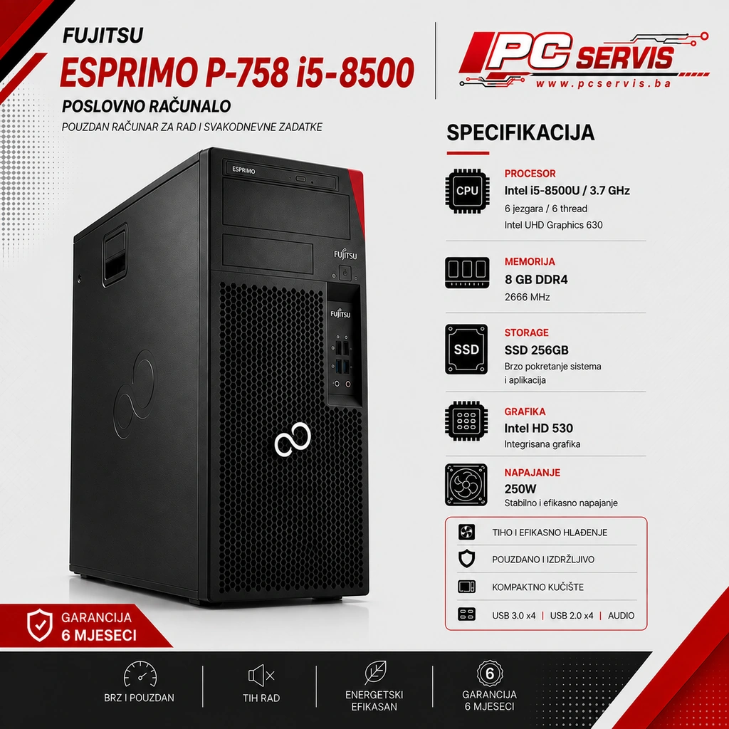 Fujitsu_Esprimo_P758_i5-8500_8GB_1024x1024 FUJITSU P-758 i5-8500 - Image 1